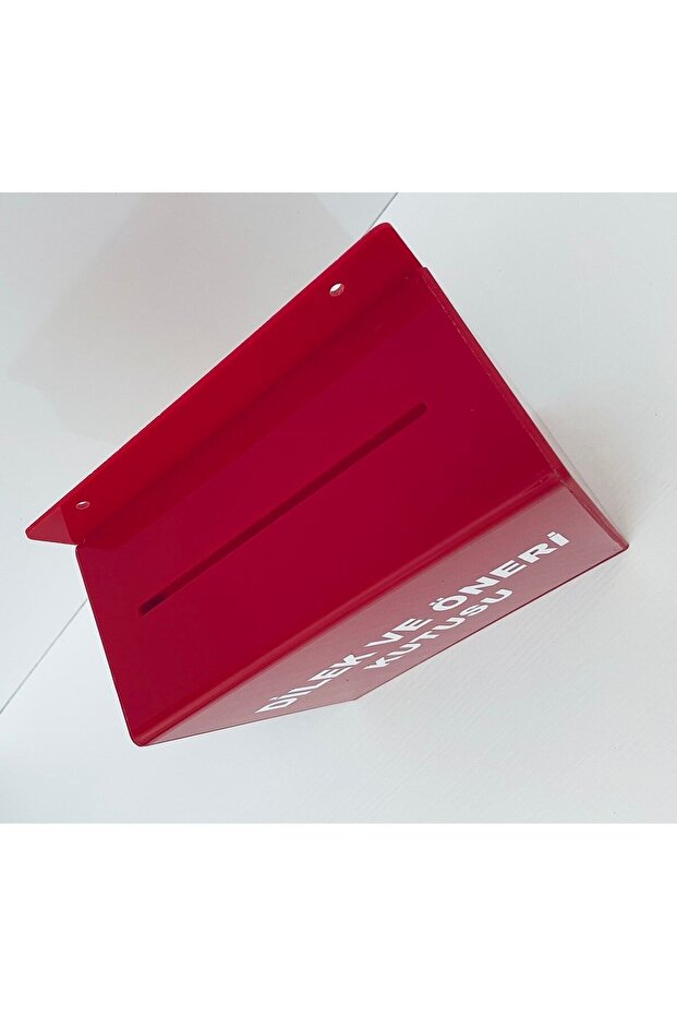 صندوق أمنيات وتوصيات من زجاج شبكي (أحمر) - 7