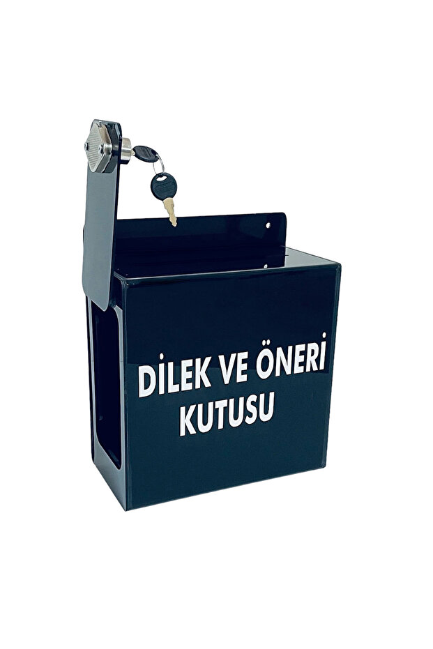 صندوق أمنيات وتوصيات من زجاج شبكي (أسود) - 2