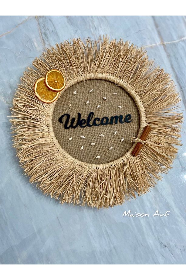 Welcome Hediyelik Rafya Kapı Duvar Süsü M085 - 2
