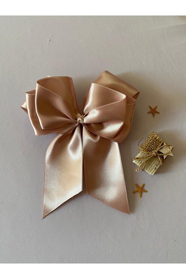 Women's Powder Pink Luxury Satin Bow Automatic Buckle