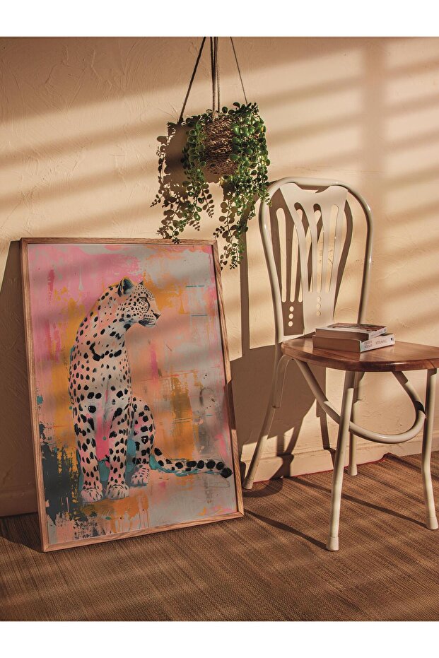 Çerçevesiz Poster Tablo, Duvar Posteri, Hd Baskı, Cheetah'nın Saklı Dünyası , Maximalist No:148 - 4