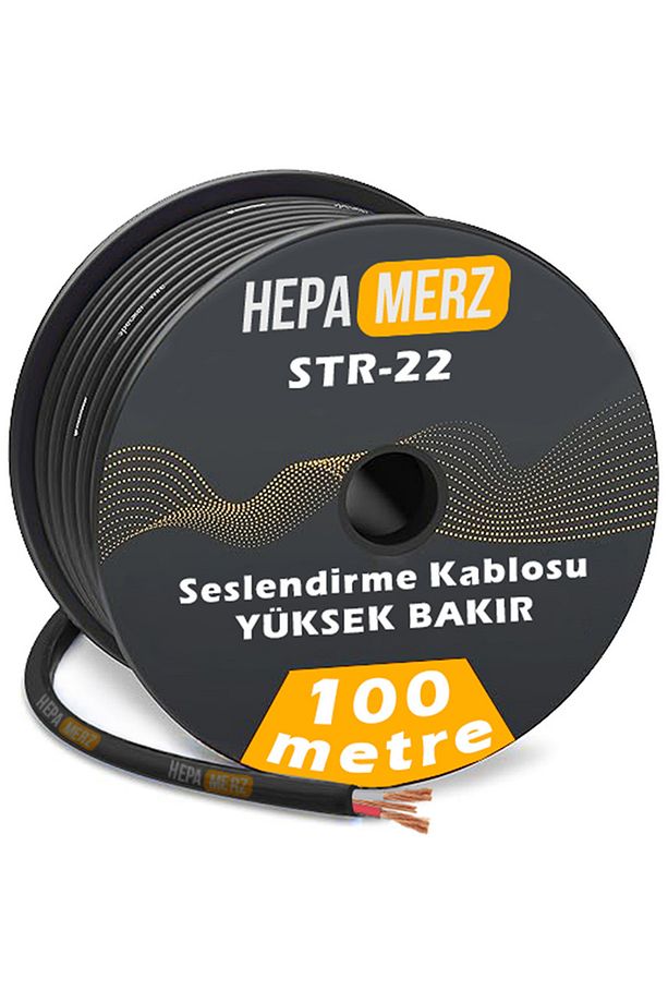 Hepa Merz Str-22 Stereo Mikrofon Kablosu 2x0.22 Mm Ses Kablosu 100 Mt. (%100 BAKIR) - 2