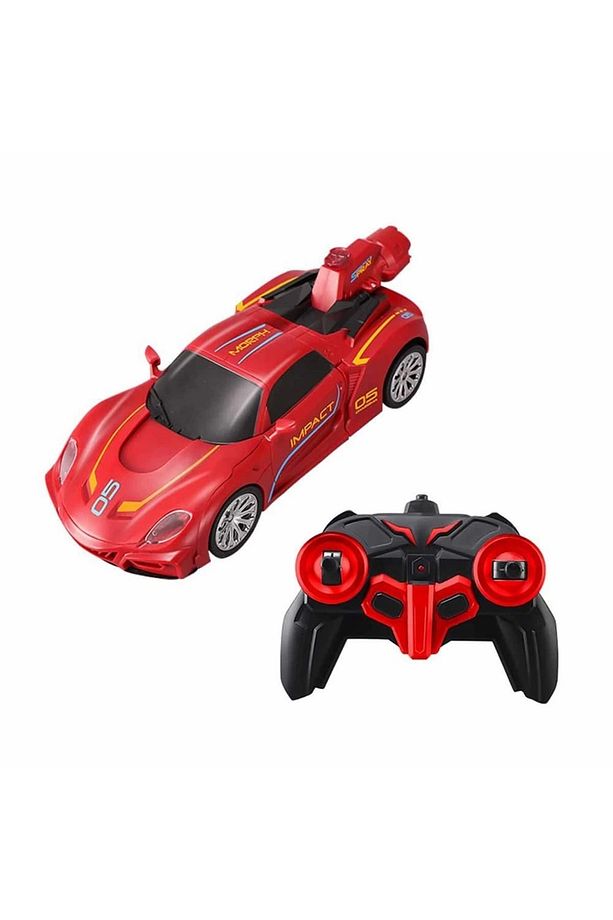 Uzaktan Kumandalı Transforming Robot Racer Sesli Ve Işıklı Araba Snm-1013 - Kırmızı - 1