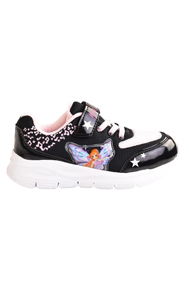 Girl's Black Sneakers / Ellaboni Anatomical Sole Black School Shoes