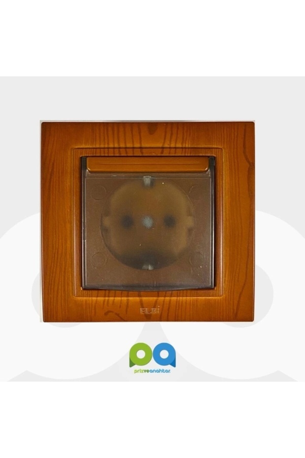 Zena Covered Grounded Socket Framed Wooden New Cherry Electrical Socket with Cover