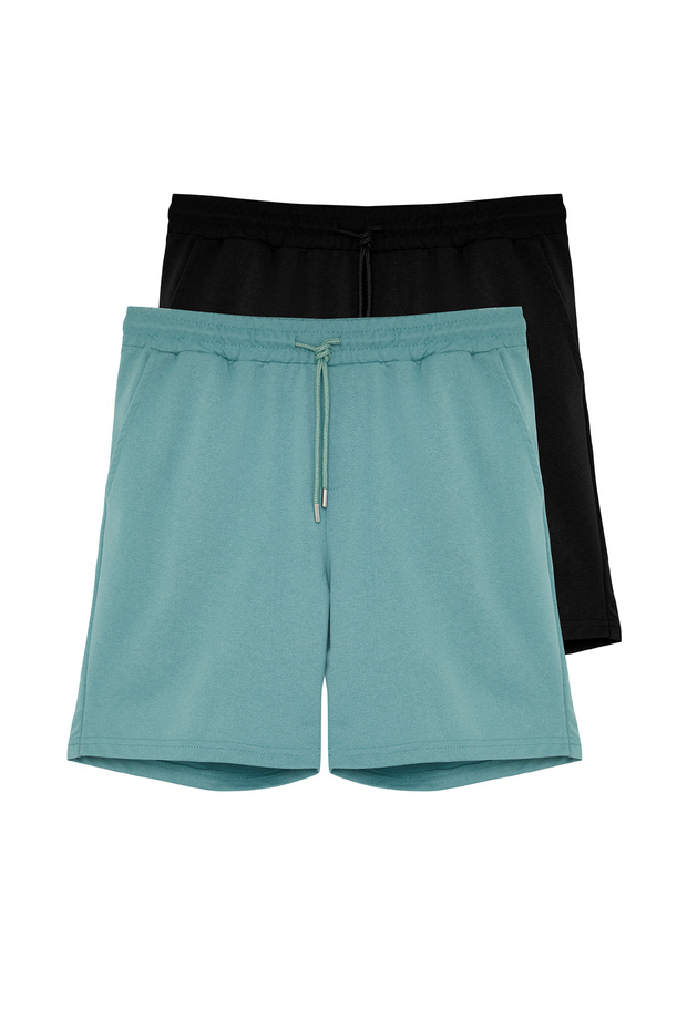 Mint-Siyah Regular/Normal Fit 2'li Paket Şort&Bermuda TMNSS21SR0095 - 12