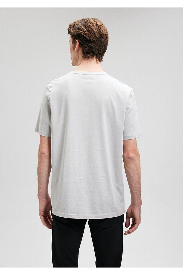 Gri Basic Tişört Regular Fit / Normal Kesim 0610251-70075 - 4