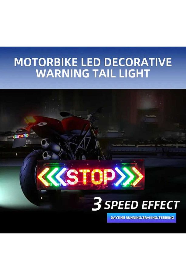 Motosiklet Led Stop Lamba Led Fren Lamba 3 Modlu Led Fren Sinyal Lambası Led Far - 7