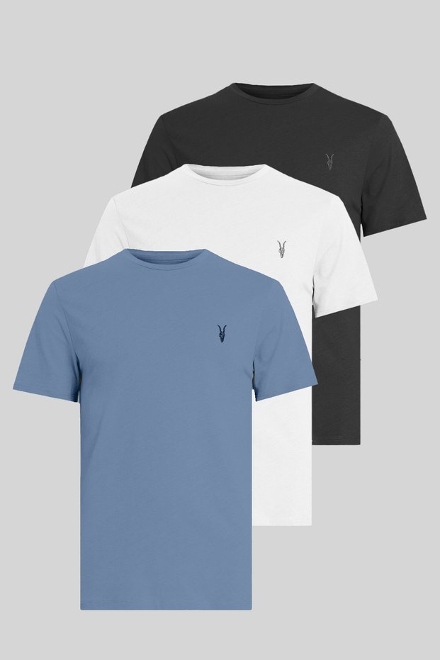 3-Pack Standard Fit, Slim Relaxed Cut , 100% Cotton Crew Neck -Shirts, Non-Pilling.