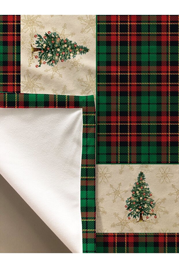 Christmas Patterned Velvet Texture Tablecloth - 2