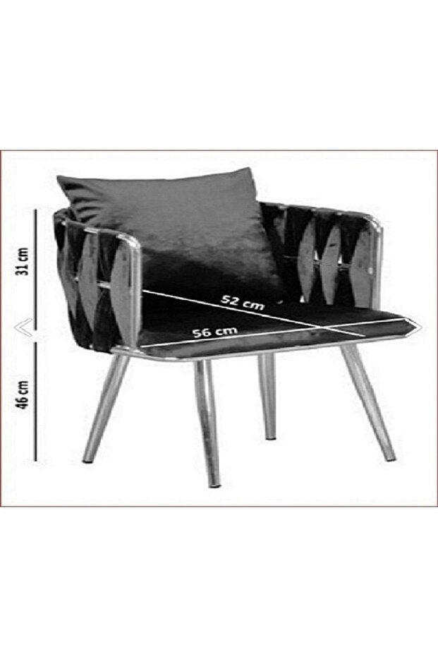 Tekli Siyah Gözde Sandalye - 6