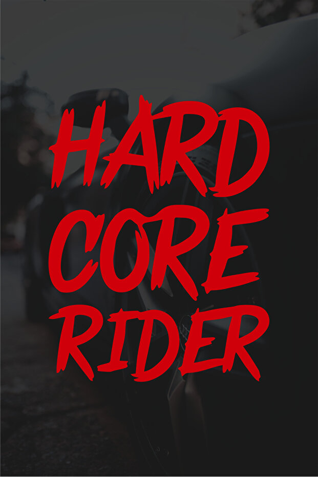 18 X 14 cm Hard Core Rider Auto Sticker Car Glass Sticker