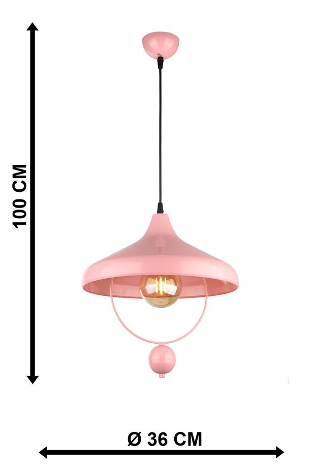 Göksel Tekli Avize Pembe - 5