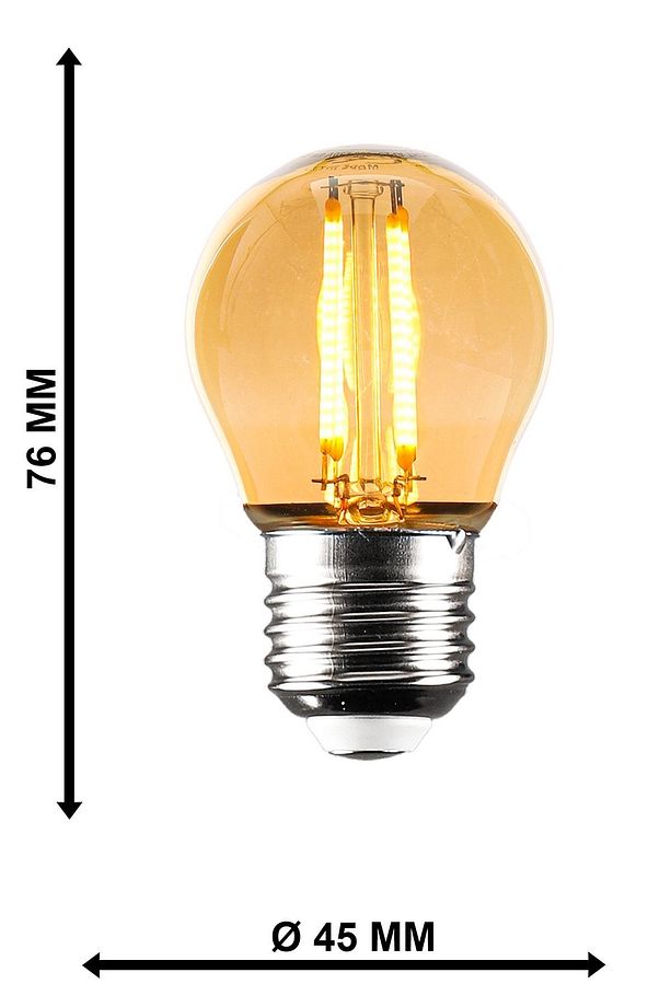 G45 Rustik Led 3 Adet Ampul Sarı Top - 3