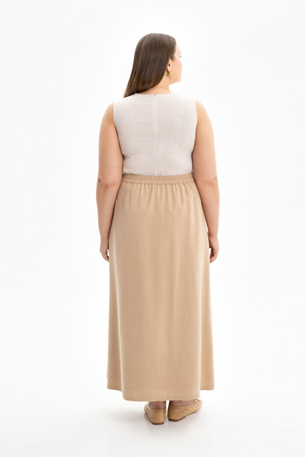 Yanları Detaylı Etek - 3