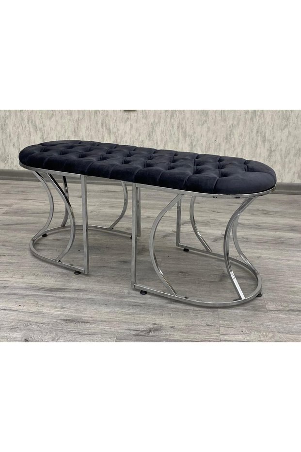 Puf Bench Gümüş