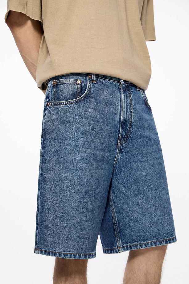 STWD baggy denim bermuda şort - 5