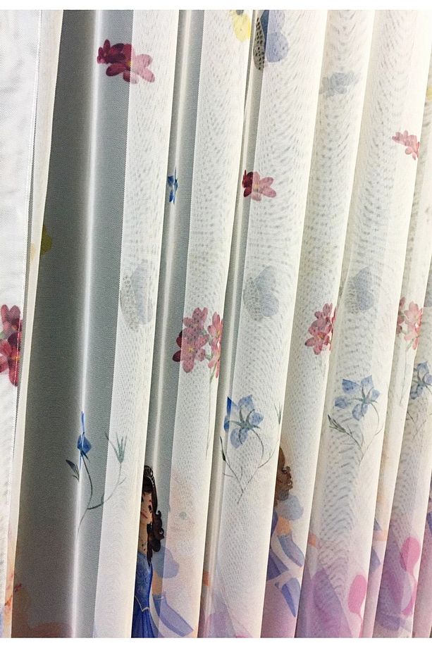 Taç Kullanıma Hazır Seyrek Pile Prenses Tül Perde Tek Kanat - 5