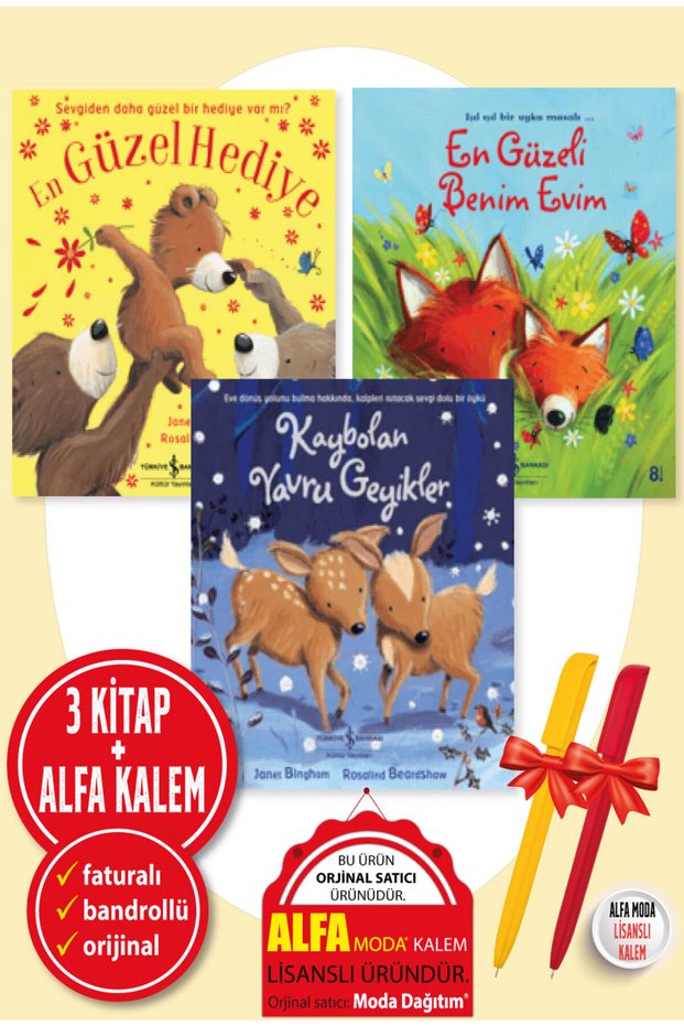Alfa Kalem + Janet Bingham 3 Book Set (the Most Beautiful Gift-The Most Beautiful Is My Home-The Lost Baby Deer)