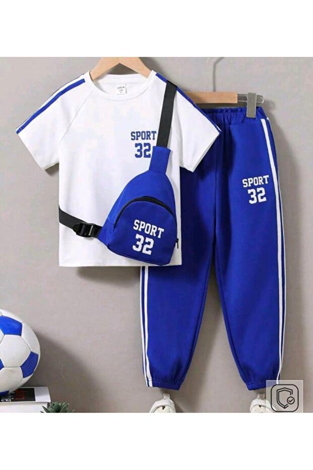 Kids Sport 32 Printed Short Sleeve Summer Oversize Children's Tracksuit Set