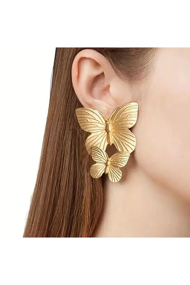 Kelebek Model Çelik Küpe - 1