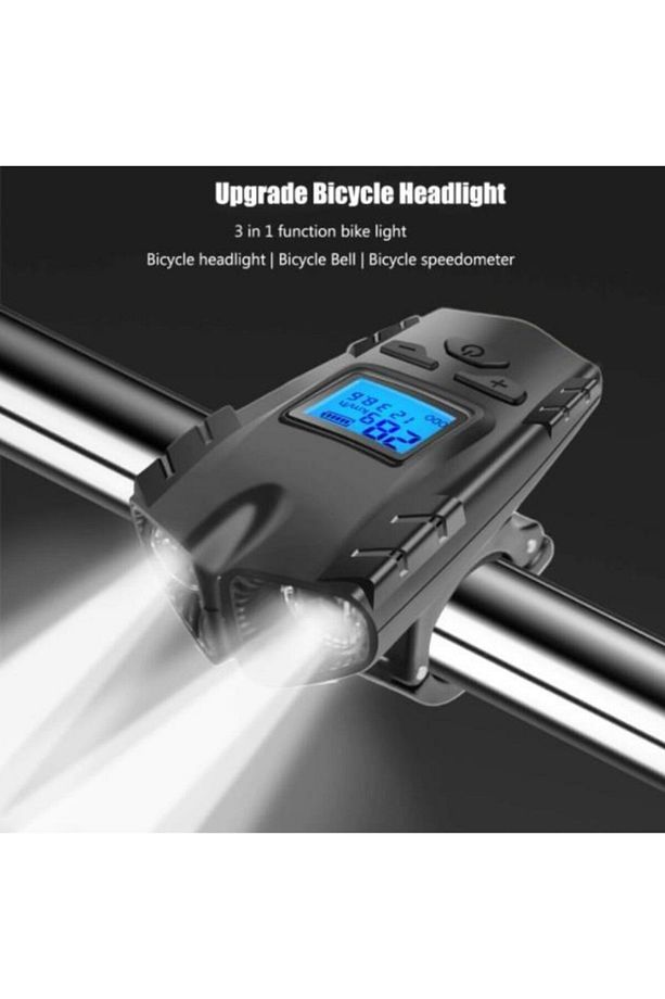 Bk001-t6 Led 16000 Lumen 3 In 1 Hız Gösterge Korna Bisiklet Farı Su Geçirmez - 8