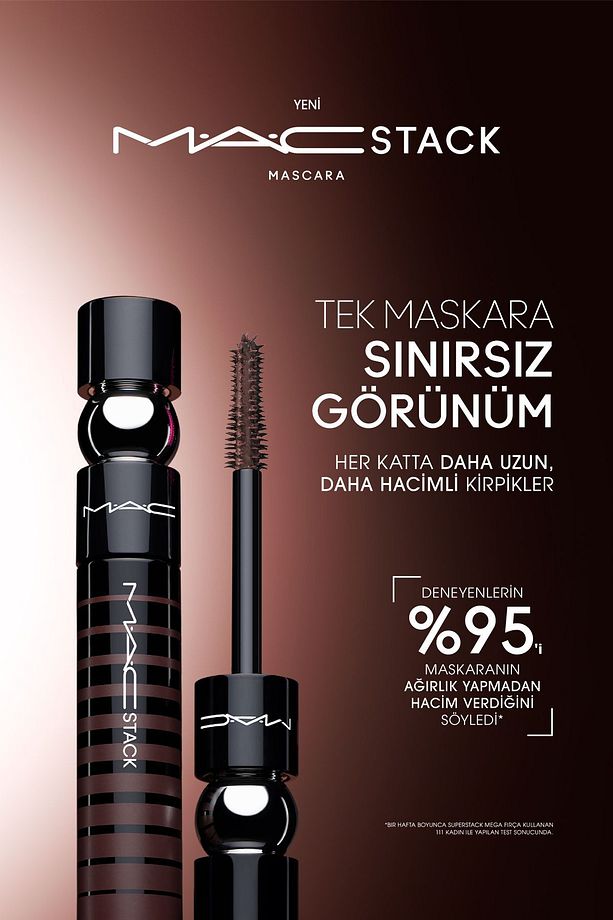 DAHA UZUN VE HACİMLİ KİRPİKLER İÇİN -CHESTNUT STACK - MACSTACK MASKARA 12 ML - 1