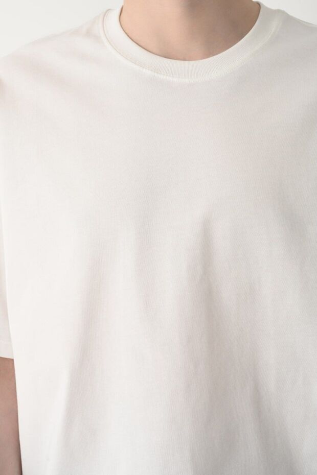 تي شيرت قطني كبير الحجم للرجال - أساسي - 3