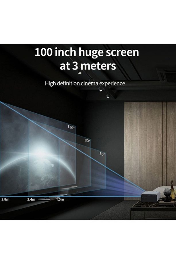 T01-A Akıllı Projektör Mini Profesyonel 4D Keystone Android Wifi 1080P 4K LED Projektör Ev Sineması - 8