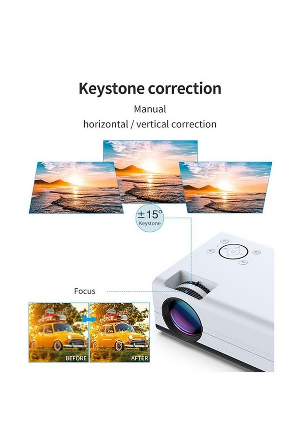 T01-A Akıllı Projektör Mini Profesyonel 4D Keystone Android Wifi 1080P 4K LED Projektör Ev Sineması - 7