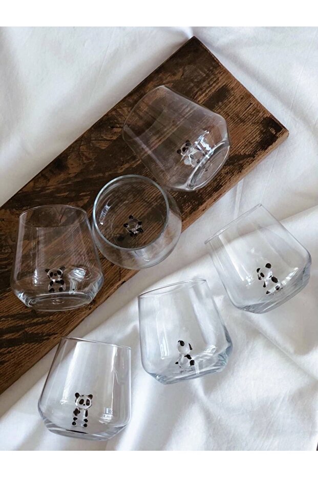 Panda Water Glass Set of 6