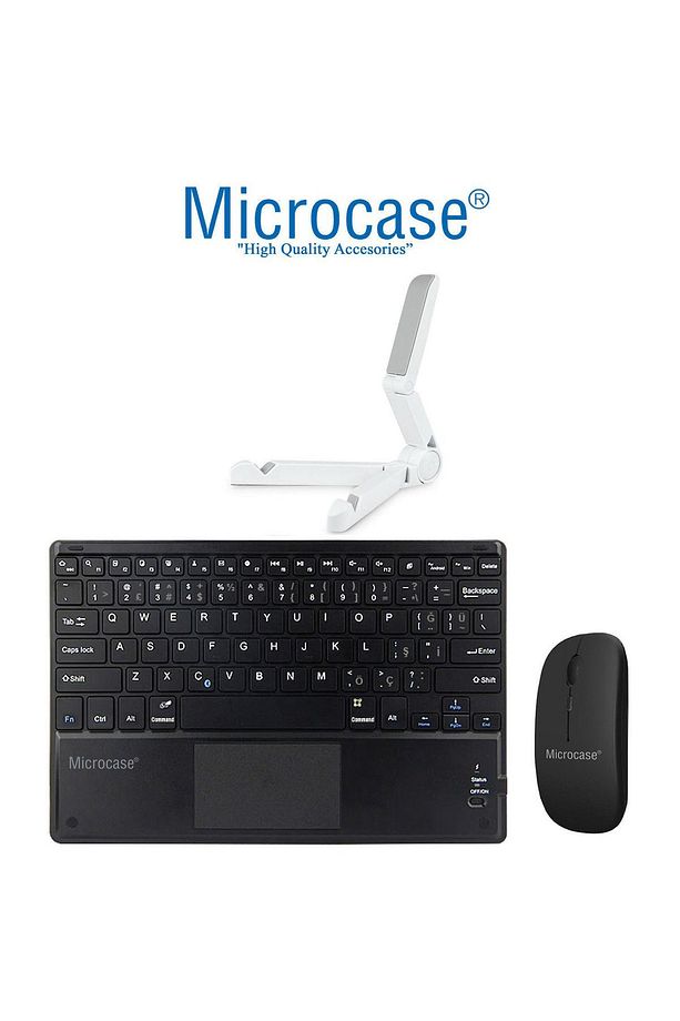 Apple iPad Pro 11 2024 Tablet için Touchpad Bluetooth Klavye 25cm+ Bluetooth Mouse+Stand-AL2759 - 8