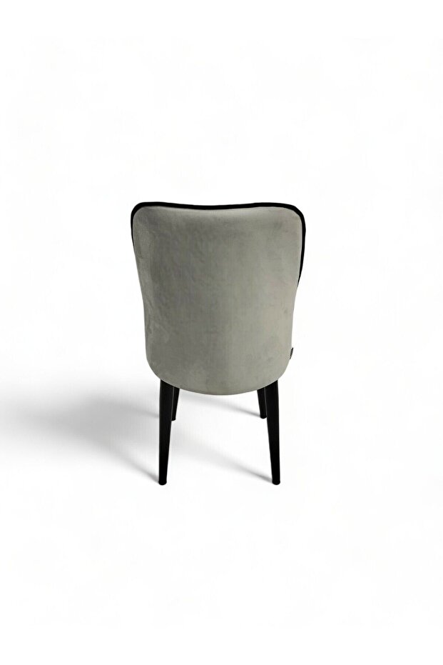 Lena Mutfak Sandalyesi 1.Sınıf Babyface Gri Kumaş Metal Ayak 2 Adet - 5