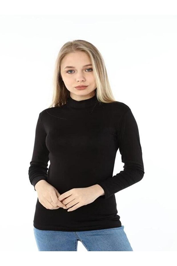 Half Turtleneck Long Sleeve Combed Cotton Lycra Body
