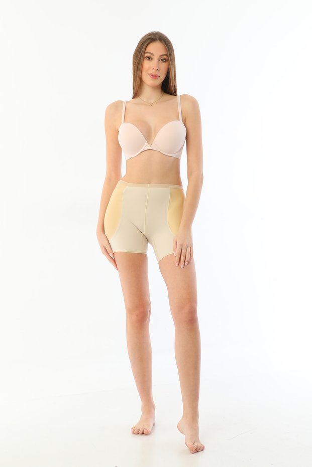 Women's Skin Color Side Support Shaping Shorts Corset