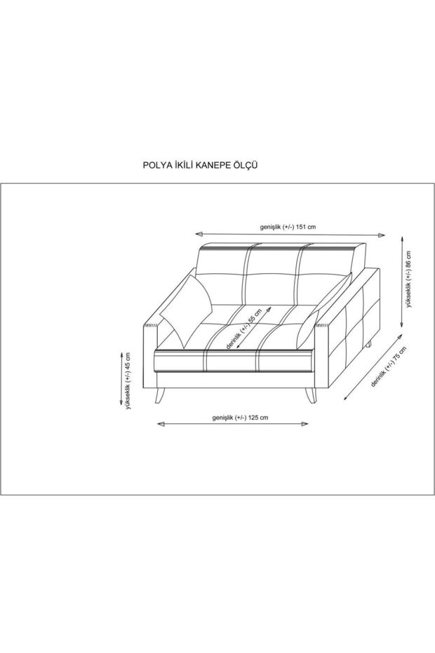 Polya Ikili Koltuk-kiremit 95 - 8