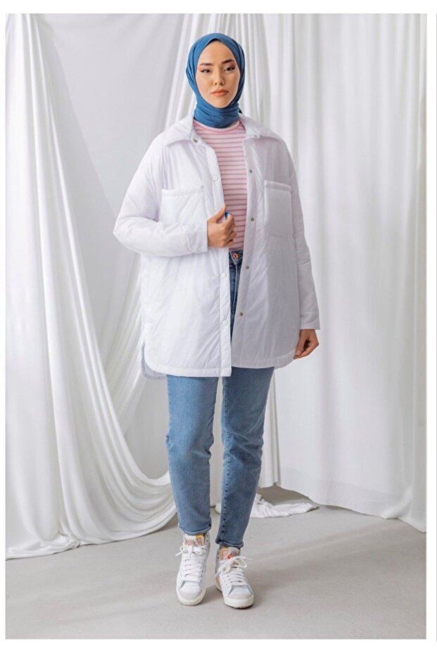 Oversize Şişme İnce Mont - 5