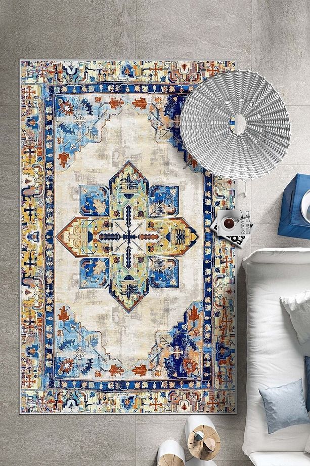 Dijital Baskı Yıkanabilir Kaymaz Taban Mutfak Halısı Salon Halısı Ve Yolluk - 3