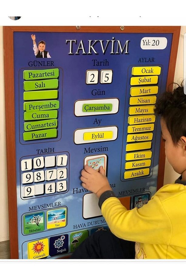 Sınıf Takvimi Mıknatıslı - 3
