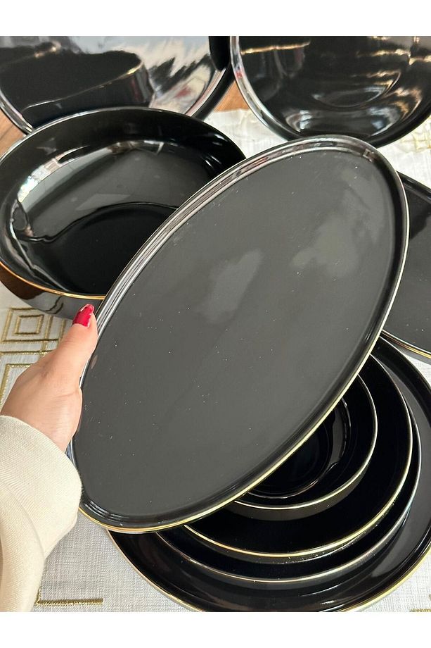 Yemek Takımı 27 Parça 6 Kişilik Siyah Modern - 3