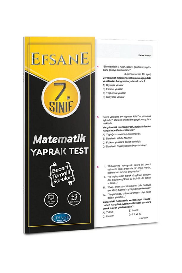 7.Sınıf Tüm Dersler Yaprak Test Seti 5 SET ( Türkçe-Matematik-Fen-Sosyal-İngilizce) - 3
