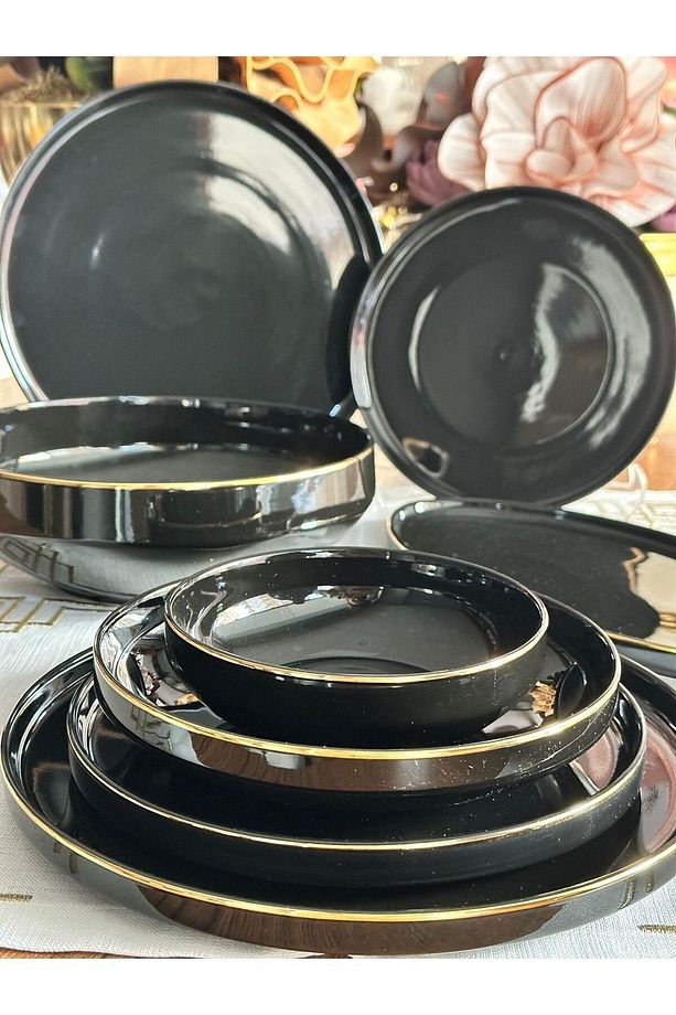 Yemek Takımı 27 Parça 6 Kişilik Siyah Modern - 5