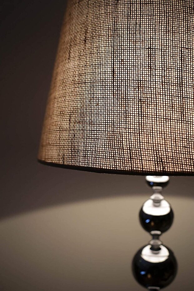 Krom Kaplama Üçlü Küre Modern Metal Lambader - Başlık rengi Çuval Bezi'dir. - 6