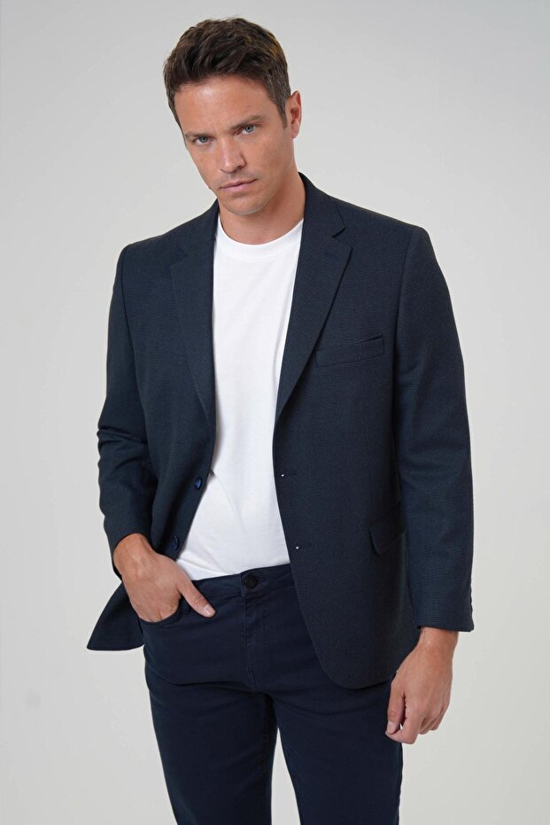 Regular Kalıp Armürlü Ceket - 1