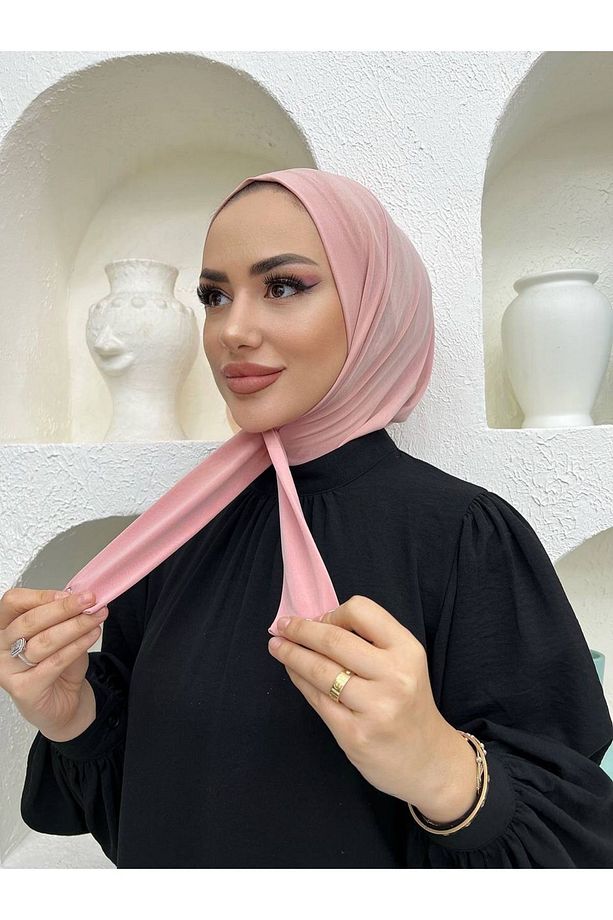Hazır Şal Deniz Ve Havuzda Kullanıma Uygun Çıtçıtlı Sandy Pudra Pembe - 3