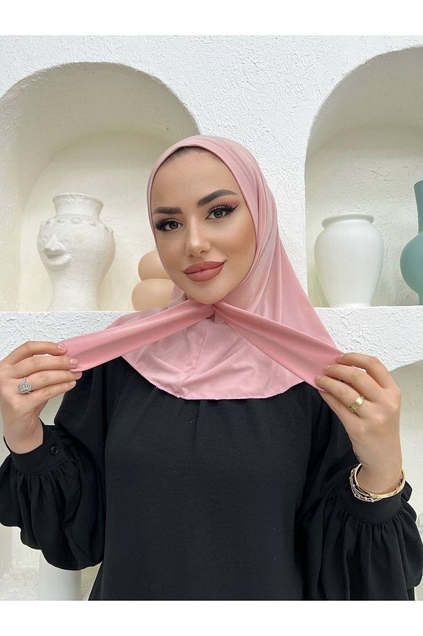 Hazır Şal Deniz Ve Havuzda Kullanıma Uygun Çıtçıtlı Sandy Pudra Pembe - 1