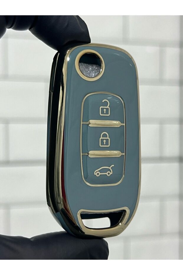 Taliant 3 Button Switch Nano Key Case Cover Gray Gold Gold Color 1St Quality