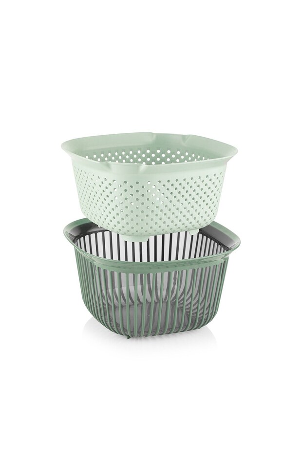 Ideas Liny Strainer Bowl, Green, 25cm, 4000ml