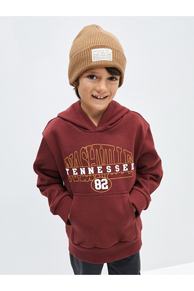 Printed Long Sleeve Boy Hoodie Sweatshirt
