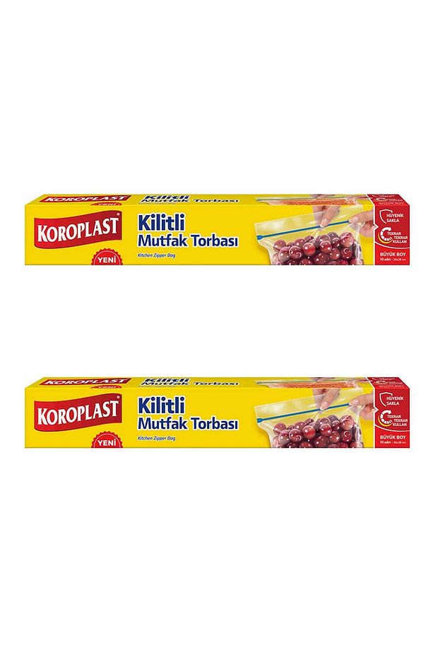 Kilitli Mutfak Torbası Büyük  Boy 10'lu X 2 Adet Kilitli Mutfak Torbası Büyük  Boy 10'lu X 2 Adet - 2